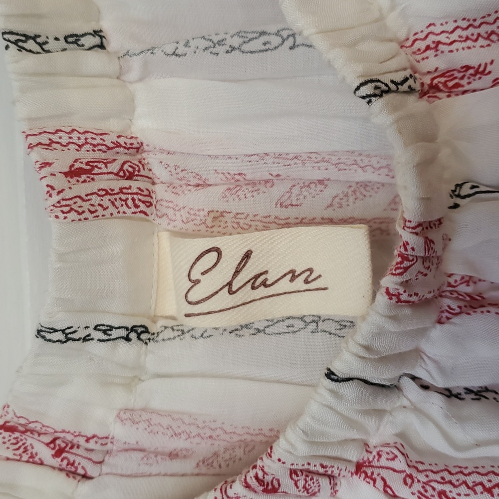 Elan for Nordstrom Off-Shoulder White,Red Floral Sun Dress,Size M - Picture 5 of 6
